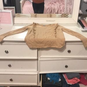 Yellow shirt with ruffles